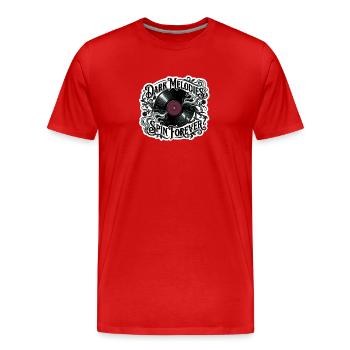 Dark Melodies Spin Forever - Men's Premium Organic T-Shirt - red - Front - Damien (186cm)