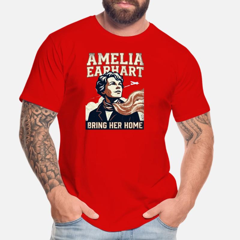 Amelia Earhart – Bring Her Home Men's Premium Organic T-Shirt