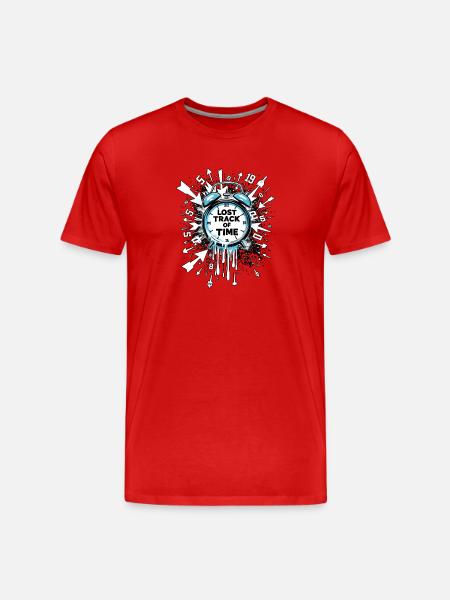 Lost Track Of Time Time Blindness - Men's Premium Organic T-Shirt - red