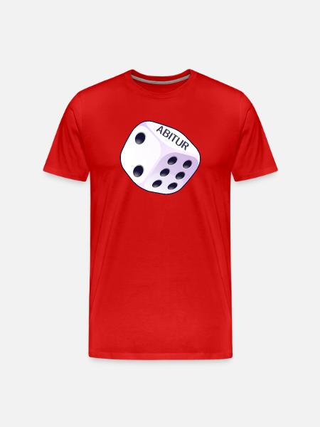 Würfel Abitur 2026 - Men's Premium Organic T-Shirt - red