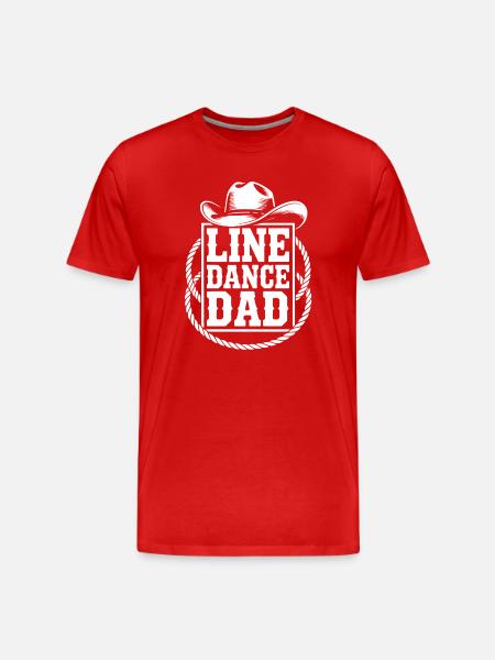 Line Dance Far - Herre Premium T-shirt økologisk - rød