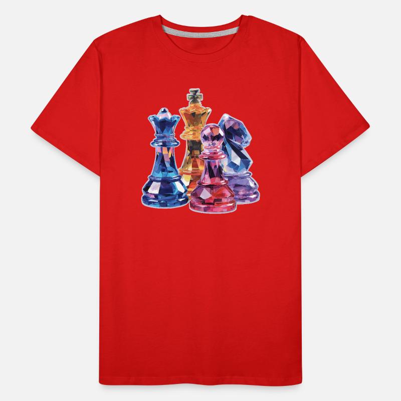 Cadeau de figurines en cristal d’échecs pour hommes T-shirt bio Premium Homme