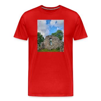 Glauben Sie - Männer Premium Bio T-Shirt - Rot - Vorne - Damien (186cm)
