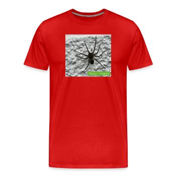Spinne - Männer Premium Bio T-Shirt - Rot - Vorne - Damien (186cm)