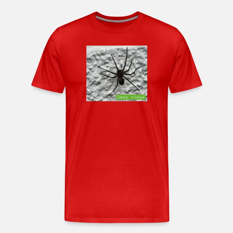Spinne - Männer Premium Bio T-Shirt - Rot