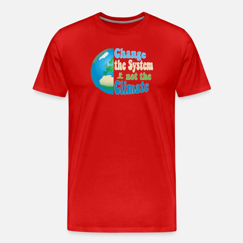 Changer le système, pas le climat - T-shirt bio Premium Homme - rouge