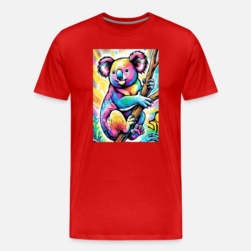 Koala - Männer Premium Bio T-Shirt - Rot