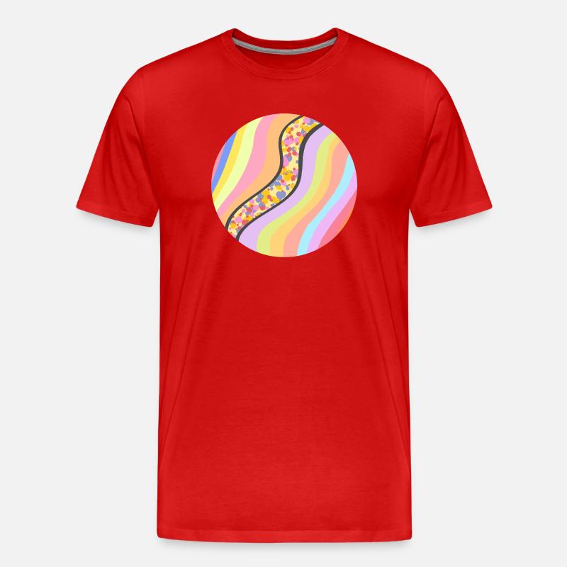 Rivière joyeuse - T-shirt bio Premium Homme - rouge
