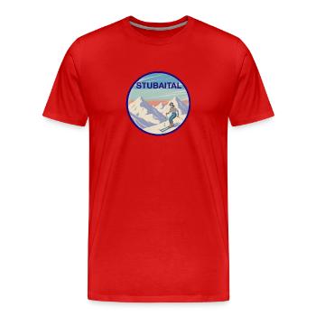 Stubaital - Männer Premium Bio T-Shirt - Rot - Vorne - Damien (186cm)