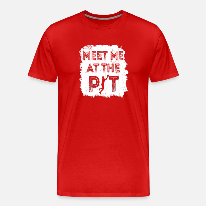 Triff mich im Dot - Männer Premium Bio T-Shirt - Rot