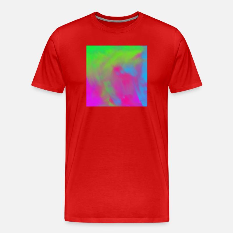 Explosion de gradient de colorant néon vif - T-shirt bio Premium Homme - rouge