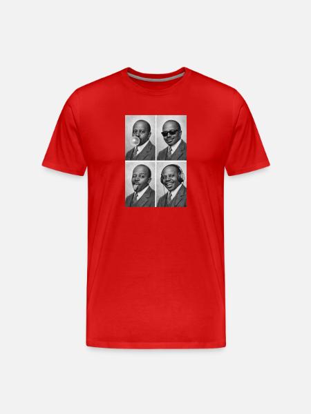 Scott Joplin Collage - Men's Premium Organic T-Shirt - red
