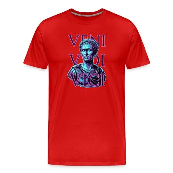 Veni Vidi Vici Caesar - Männer Premium Bio T-Shirt - Rot - Vorne - Damien (186cm)