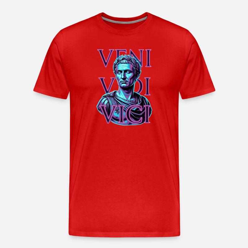 Veni Vidi Vici Caesar - Männer Premium Bio T-Shirt - Rot