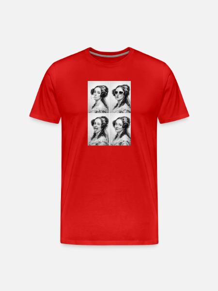 Ada Lovelace Collage - Men's Premium Organic T-Shirt - red