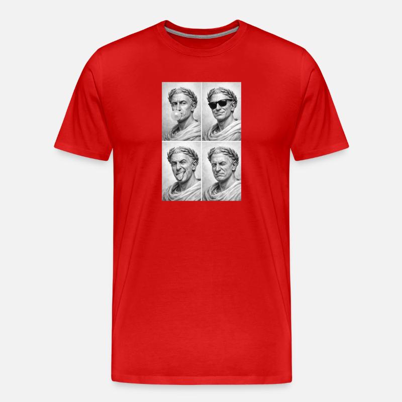 Caesar Collage - Männer Premium Bio T-Shirt - Rot