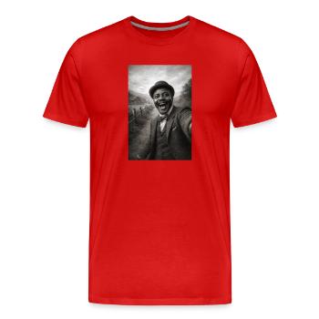 Scott Joplin Selfie - Männer Premium Bio T-Shirt - Rot - Vorne - Damien (186cm)