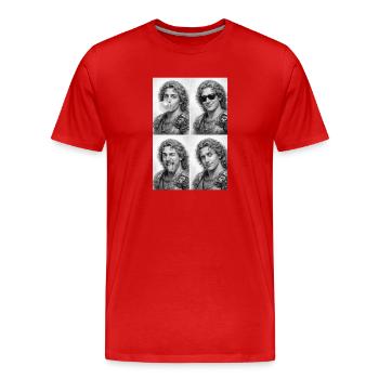 Bande photo d’Alexandre le Grand - T-shirt bio Premium Homme - rouge - Devant - Damien (186cm)