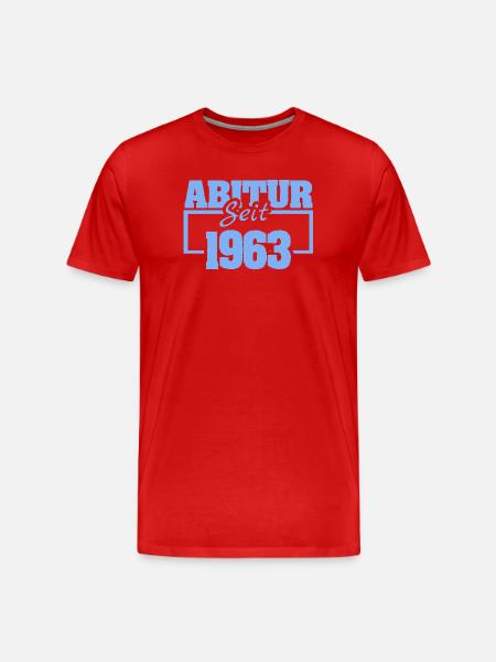 Abiturient 1963 - Männer Premium Bio T-Shirt - Rot