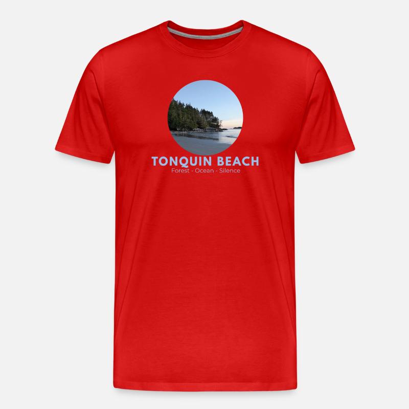 Tonquin Beach Forest Ocean - Männer Premium Bio T-Shirt - Rot