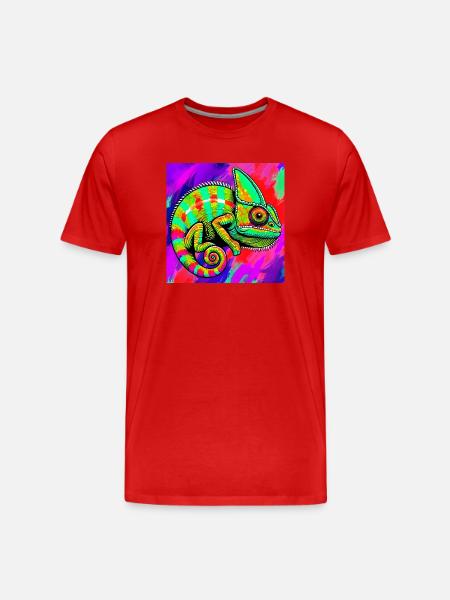 chameleon - Men's Premium Organic T-Shirt - red