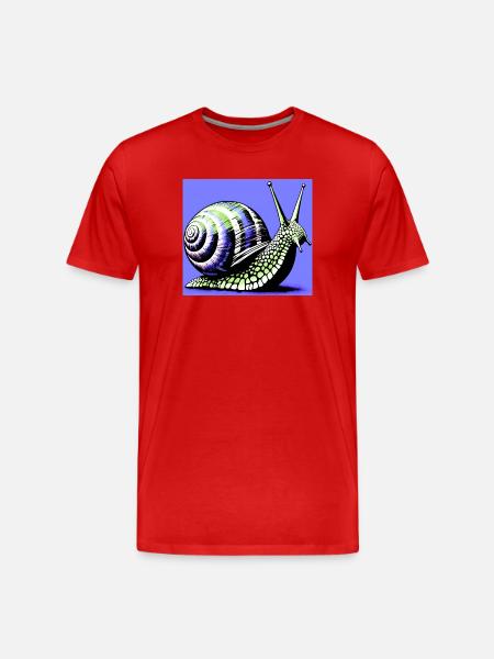 Snail - Men's Premium Organic T-Shirt - red