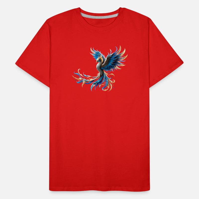 Fire Blue Phoenix Men's Premium Organic T-Shirt