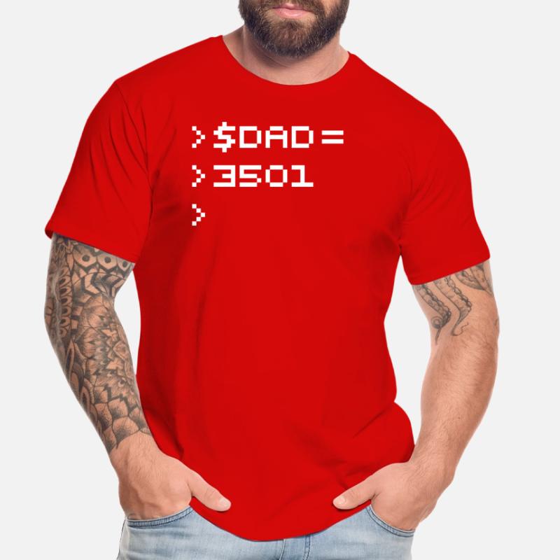 DAD Terminal de Pixels Nerd Code 8-Bits Rétro T-shirt bio Premium Homme