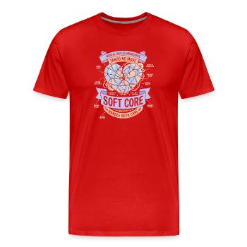Handle with care - Men's Premium Organic T-Shirt - red - Front - Damien (186cm)