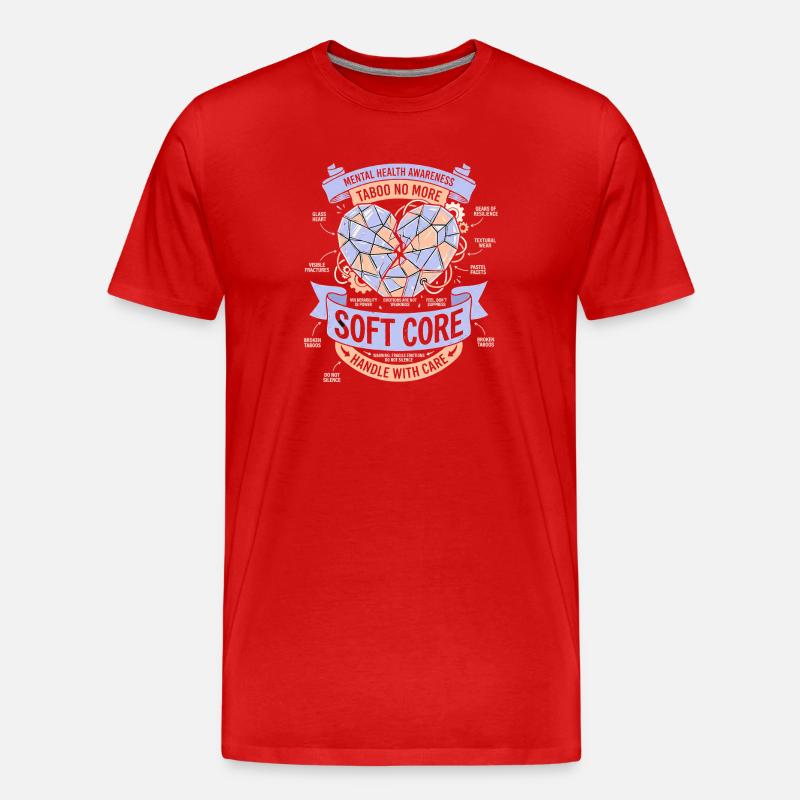 Handle With Care - Männer Premium Bio T-Shirt - Rot