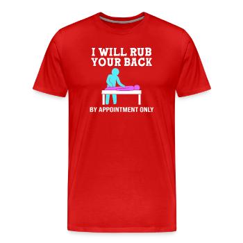 Massage Masseur Masseurin Heilpraktiker - Männer Premium Bio T-Shirt - Rot - Vorne - Damien (186cm)