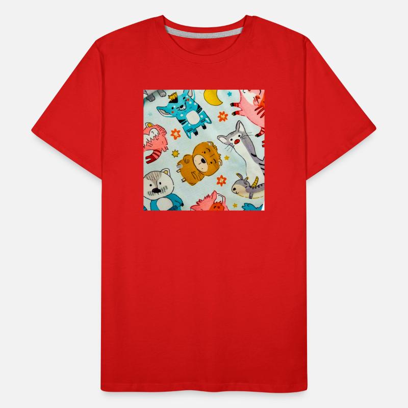 Verspielte Weltraumtier-Collage Männer Premium Bio T-Shirt