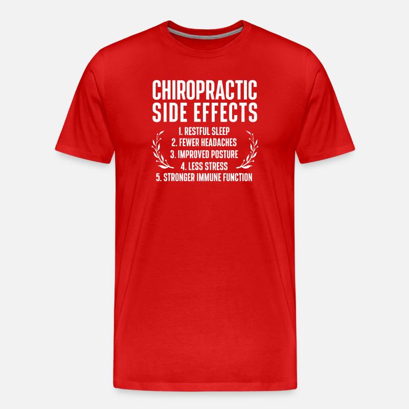 Chiropractic Side Effects Tee - Men's Premium Organic T-Shirt - red