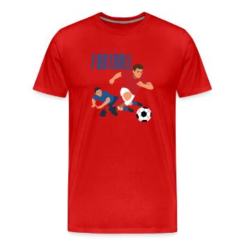 L’art du football, le dribble - T-shirt bio Premium Homme - rouge - Devant - Damien (186cm)