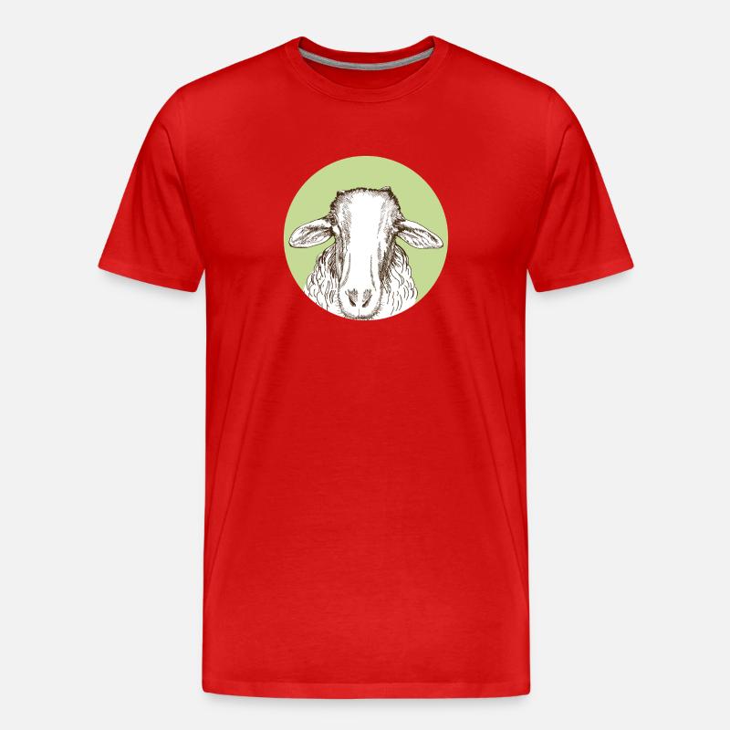 Schaf - Männer Premium Bio T-Shirt - Rot
