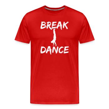 Breakdance Silhouette Motif - T-shirt bio Premium Homme - rouge - Devant - Damien (186cm)