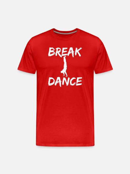 Breakdance Silhouette Motif - Men's Premium Organic T-Shirt - red