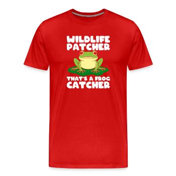 Frog Catcher Wildlife Patcher Catcher Frog - Männer Premium Bio T-Shirt - Rot - Vorne - Damien (186cm)