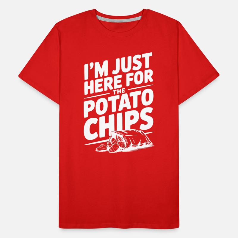 Je suis juste là pour les chips T-shirt bio Premium Homme