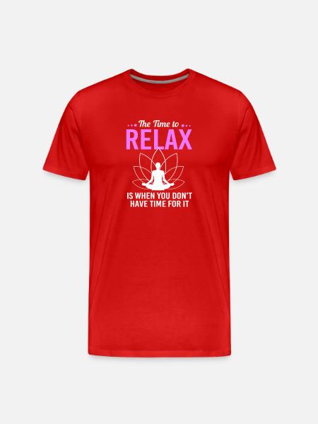 Buddhism Buddhist Buddha Zen Meditation Namaste - Men's Premium Organic T-Shirt - red