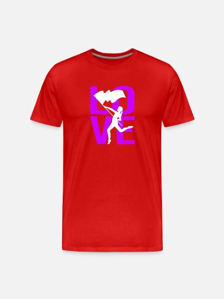 Karneval Fahnenschwenker Fahnenschwingen Fasching - Männer Premium Bio T-Shirt - Rot