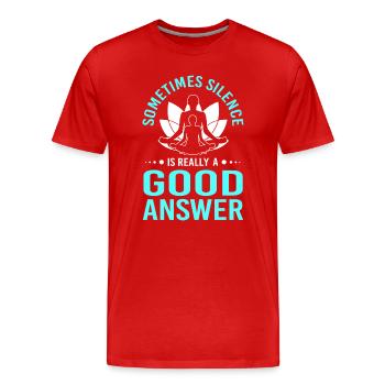 Zen Meditation Buddhismus Buddhist Buddha Chakra - Männer Premium Bio T-Shirt - Rot - Vorne - Damien (186cm)