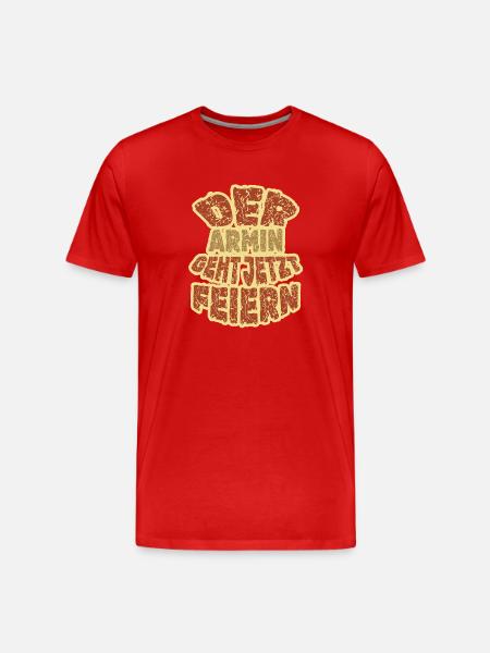 Armin - Männer Premium Bio T-Shirt - Rot