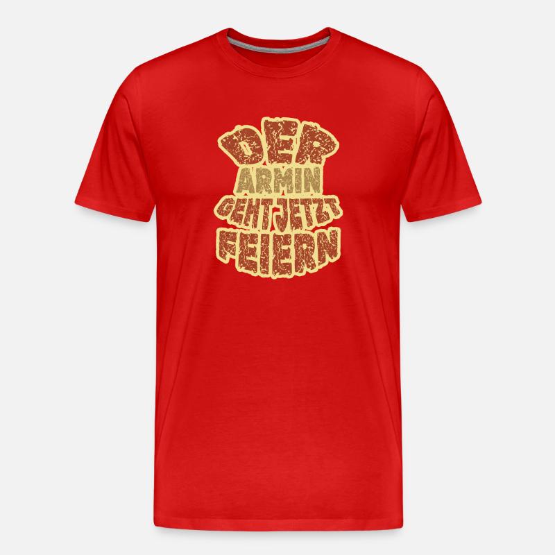 Armin - Männer Premium Bio T-Shirt - Rot