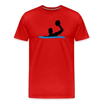 Wasserball - Männer Premium Bio T-Shirt - Rot - Vorne - Damien (186cm)