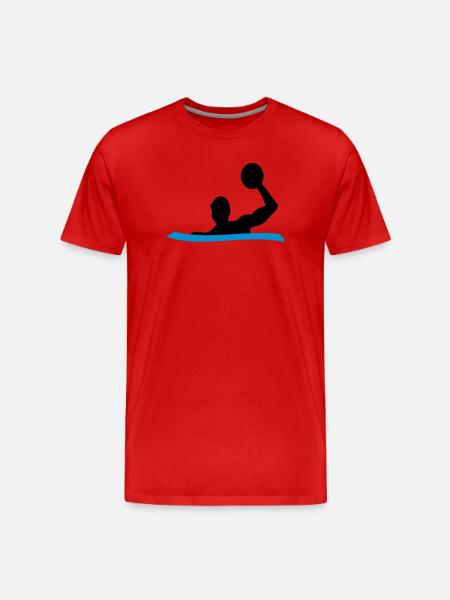 Wasserball - Männer Premium Bio T-Shirt - Rot
