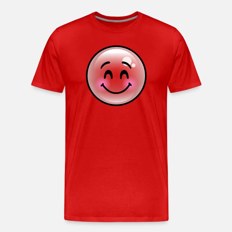 Niedliche graue Blase - Männer Premium Bio T-Shirt - Rot