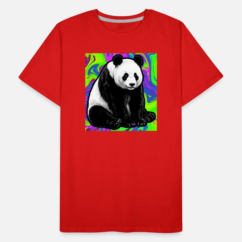 Panda Männer Premium Bio T-Shirt