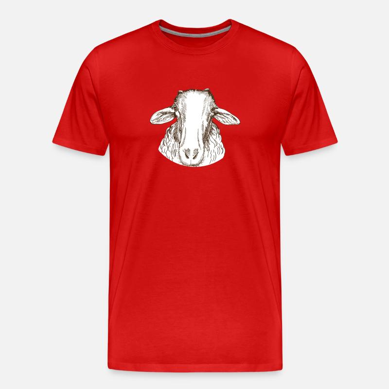 Schaf - Männer Premium Bio T-Shirt - Rot