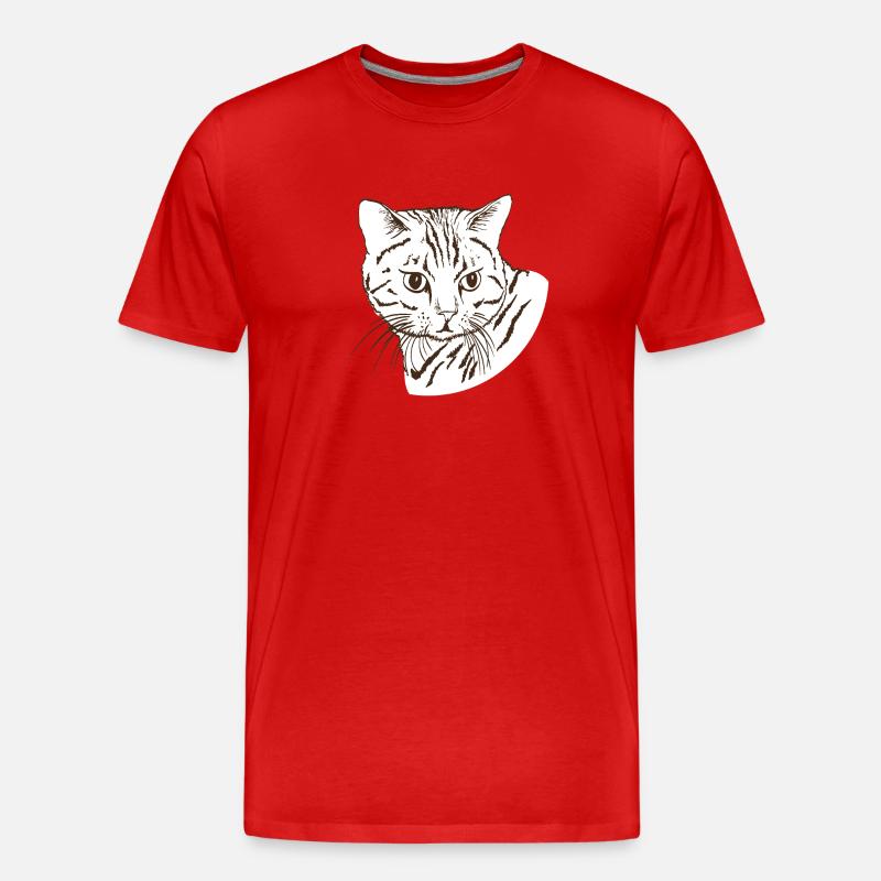 Kat - Herre Premium T-shirt økologisk - rød